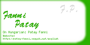 fanni patay business card